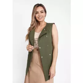 Жилет двубортный с поясом