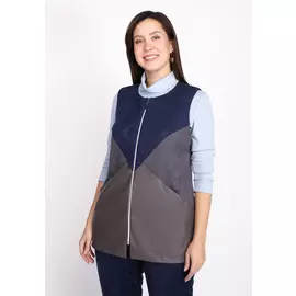 Жилет из комбинации двух тканей