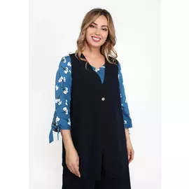 Жилет на одной пуговице