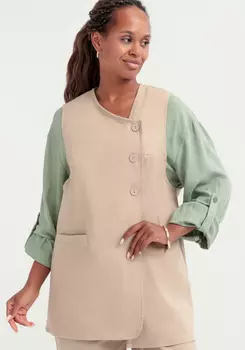 Жилет с асимметричной застежкой