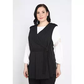 Жилет с поясом из экозамши