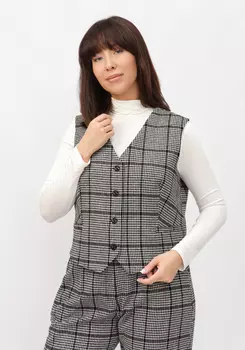 Жилет с принтом клетка