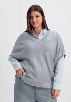 Жилет с V-образным вырезом свободного кроя