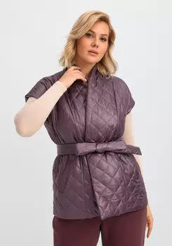 Жилет со спущенным плечом и высоким воротом