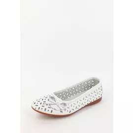 Балетки перфорированные с бантиком