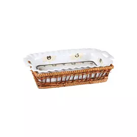 Блюдо прямоугольное в ротанге