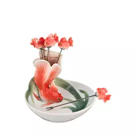 Блюдо с вилочками "Золотая рыбка"