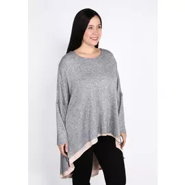 Блуза двухслойная с ассиметричным низом