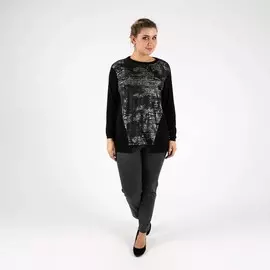 Блуза из комбинированной ткани