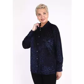 Блуза из пан-бархата с длинным рукавом Марита