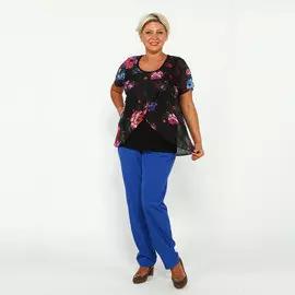 Блуза из шифона с имитацией двойки