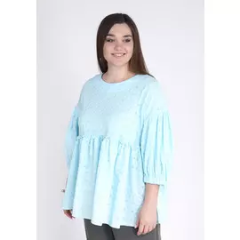 Блуза из шитья с рукавом буфом