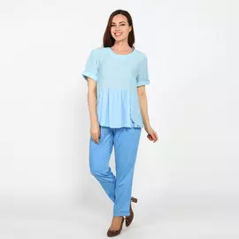 Блуза комбинированная