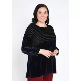 Блуза комбинированная из велюра