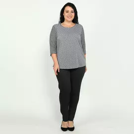 Блуза комбинированная с рукавом 3/4