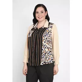 Блуза комбинированная свободного силуэта