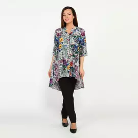 Блуза на пуговицах с отрезной кокеткой