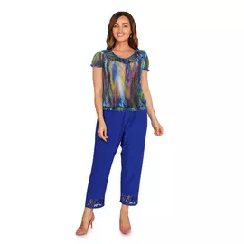 Блуза на резинке с жабо