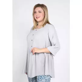 Блуза однотонная расклешенного силуэта