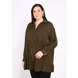 Блуза однотонная свободного кроя