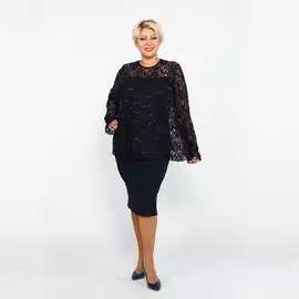 Блуза оригинального дизайна с узором "цветы"