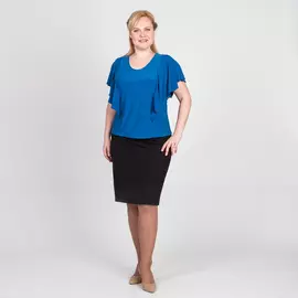 Блуза приталенного кроя с оригинальными рукавами