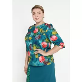 Блуза прямая с рукавом 3/4