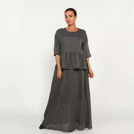 Блуза с баской и рукавом 3/4