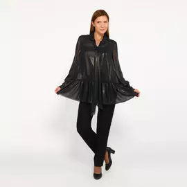 Блуза с блеском и завязками