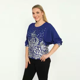 Блуза с блестящим цветочным узором