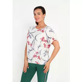 Блуза с цельнокроеным рукавом и резинкой