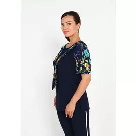 Блуза с цветным галстуком