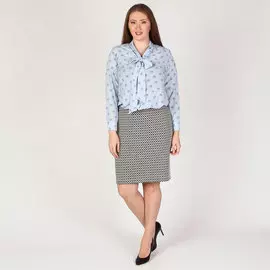 Блуза с длинным рукавом и бантом