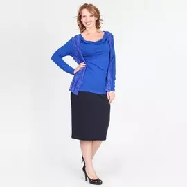 Блуза с имитацией двойки и воротником «качели»