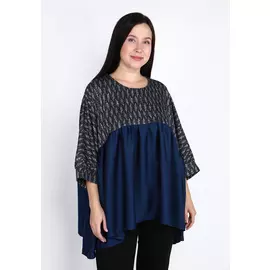 Блуза с круглым вырезом и рукавом 3/4