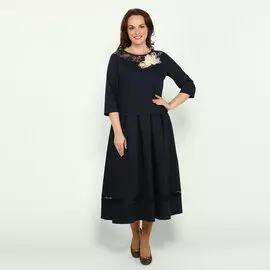 Блуза с кружевной вставкой и рукавом 3/4