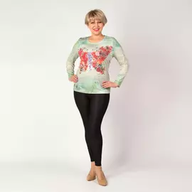 Блуза с принтом «Цветочная бабочка»