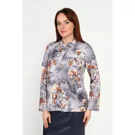 Блуза с принтом и бантом
