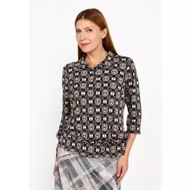 Блуза с принтом и кулисами
