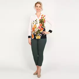 Блуза с принтом и пуговицами