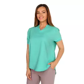 Блуза с принтом и воротником