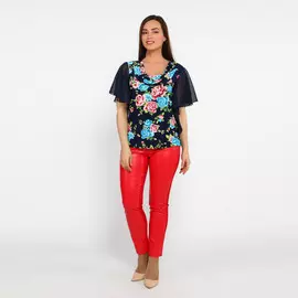 Блуза с принтом "Цветы"