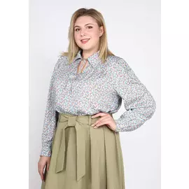 Блуза с принтом "тюльпаны"