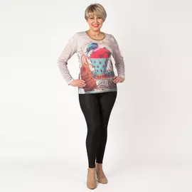 Блуза с принтом «Райская птица»