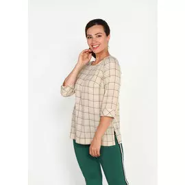 Блуза с рукавом 3/4 и боковыми разрезами