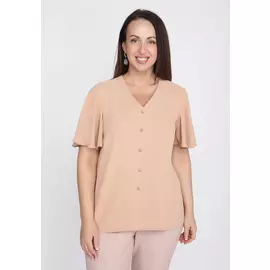 Блуза с широким рукавом прямого силуэта