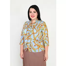 Блуза с воротником-галстуком