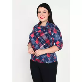 Блуза с воротом и длинным рукавом