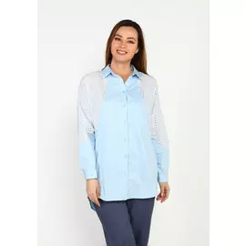 Блуза с вставками из кружевного шитья