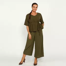 Блуза свободная с поясом